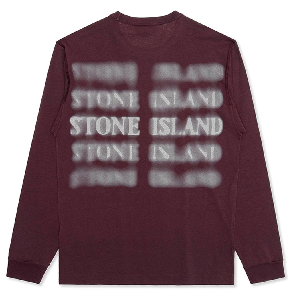 Stone Island Graphic Five L/S T-Shirt - Dark Burgundy