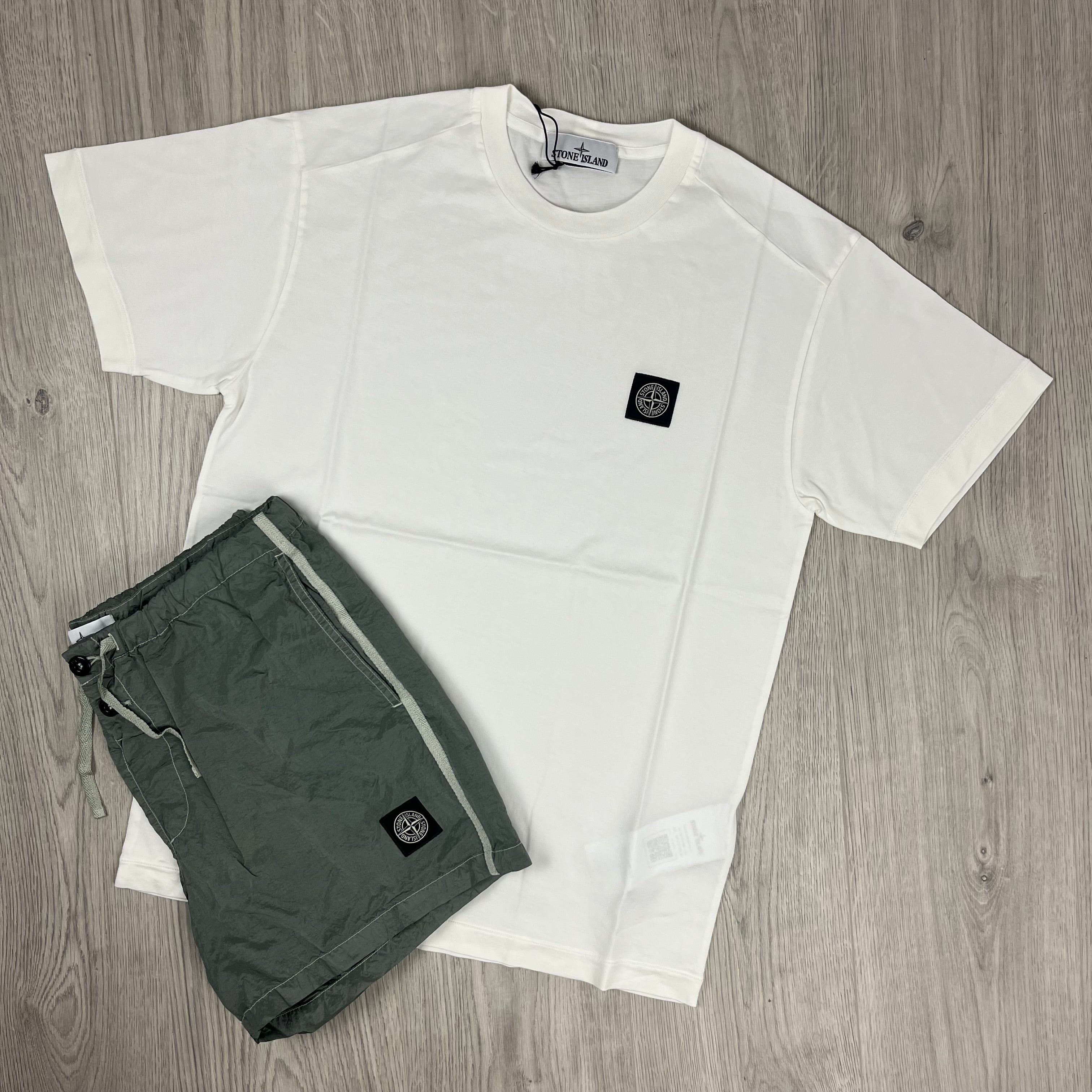 Stone Island Holiday Set - White/Sage Ironleague