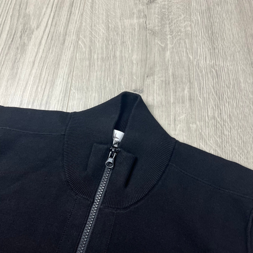 Stone Island Knit Half Zip Fleece - Black Ironleague