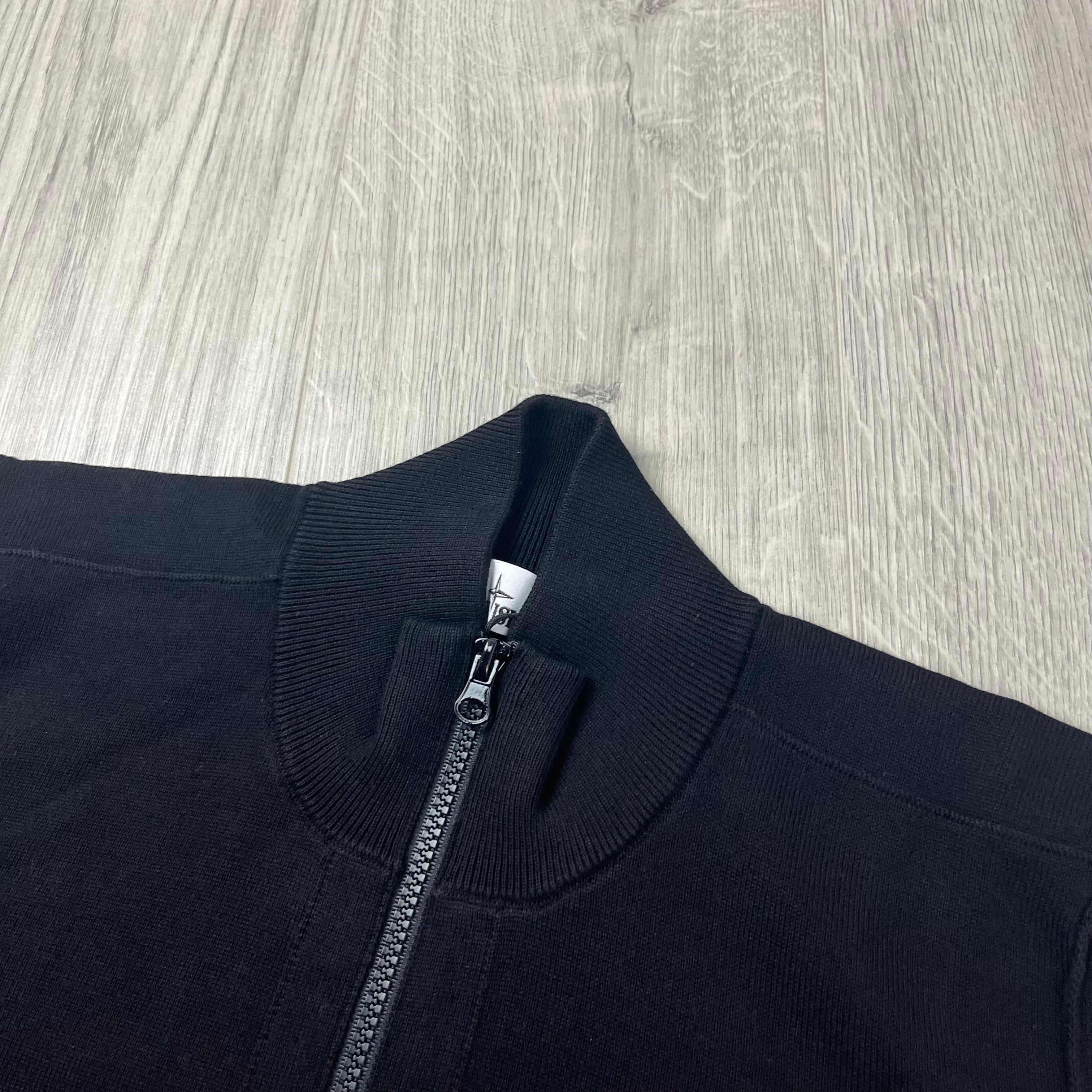 Stone Island Knit Half Zip Fleece - Black Ironleague