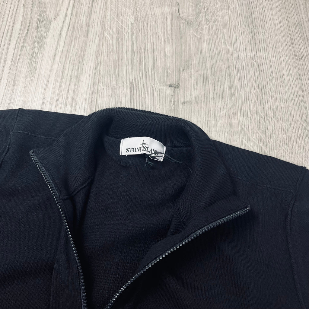 Stone Island Knit Half Zip Fleece - Black Ironleague