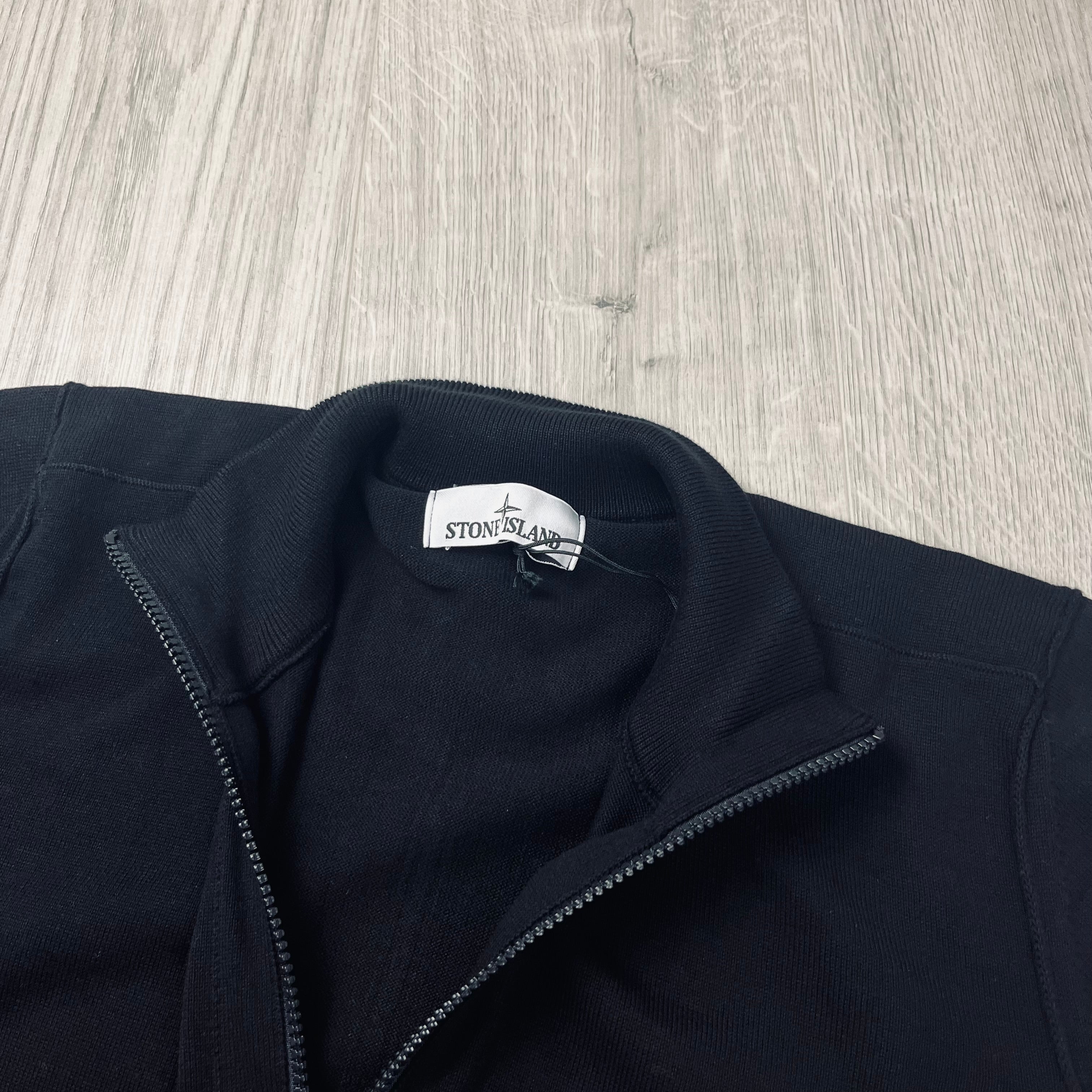 Stone Island Knit Half Zip Fleece - Black Ironleague