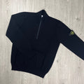 Stone Island Knit Half Zip Fleece - Black Ironleague