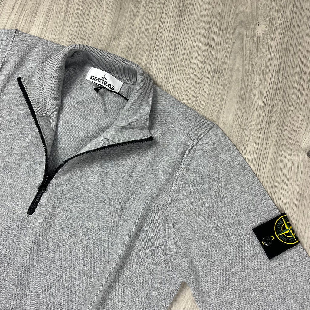 Stone Island Knit Half Zip Fleece - Grey Ironleague