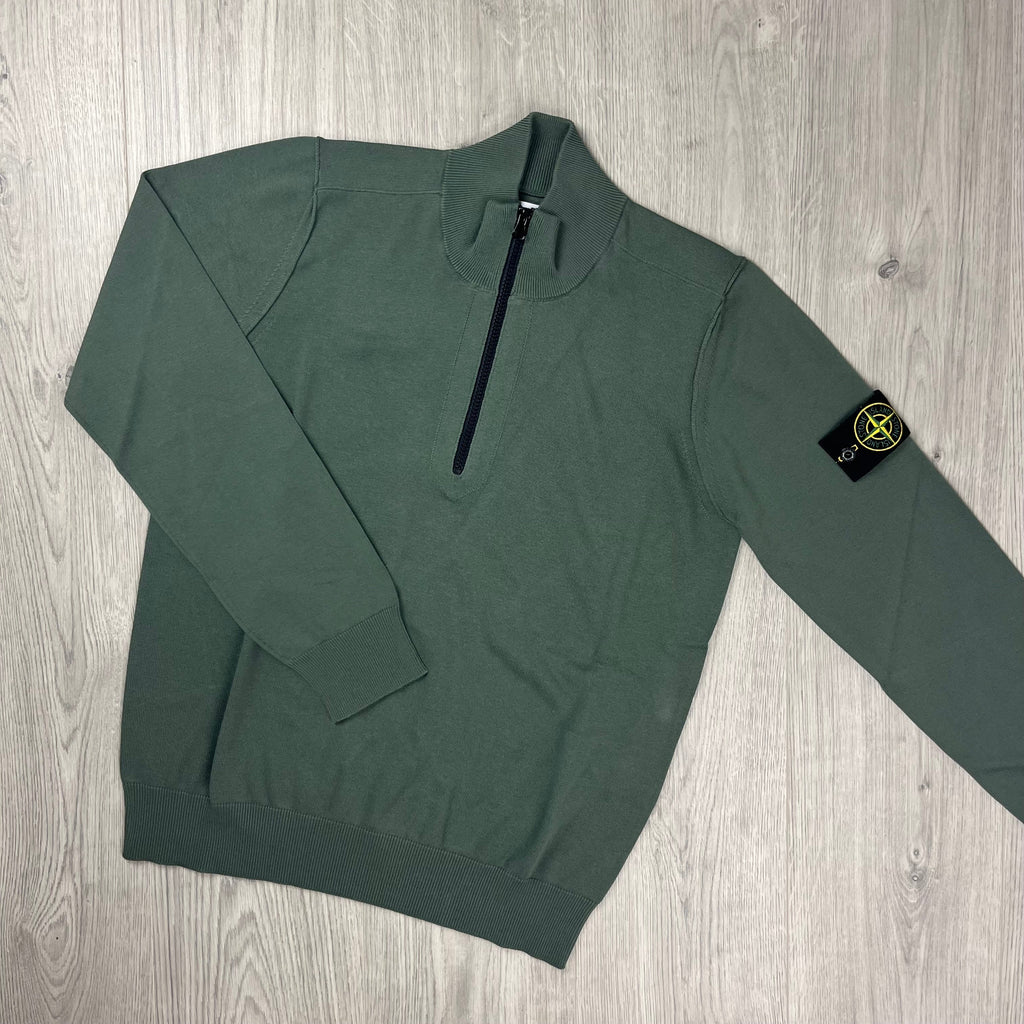 Stone Island Knit Half Zip Fleece - Musk Ironleague