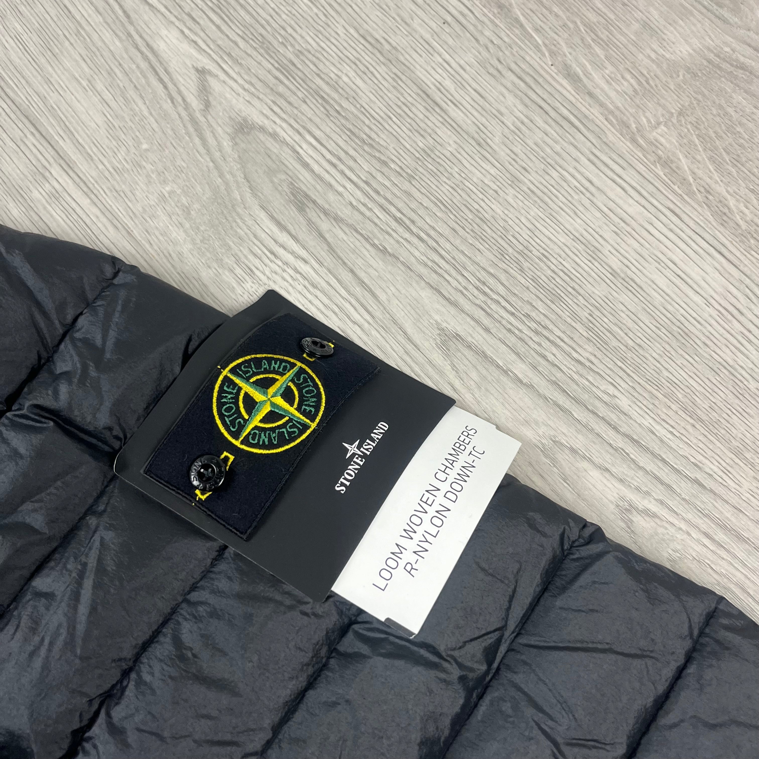 Stone Island Woven Down Jacket - Black Ironleague