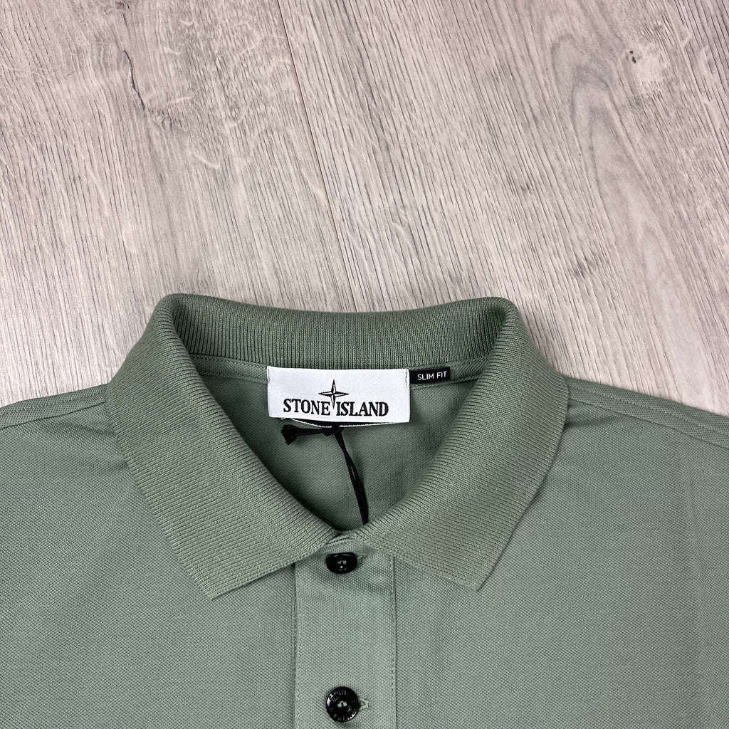 Stone Island Patch Polo Shirt - Sage Ironleague