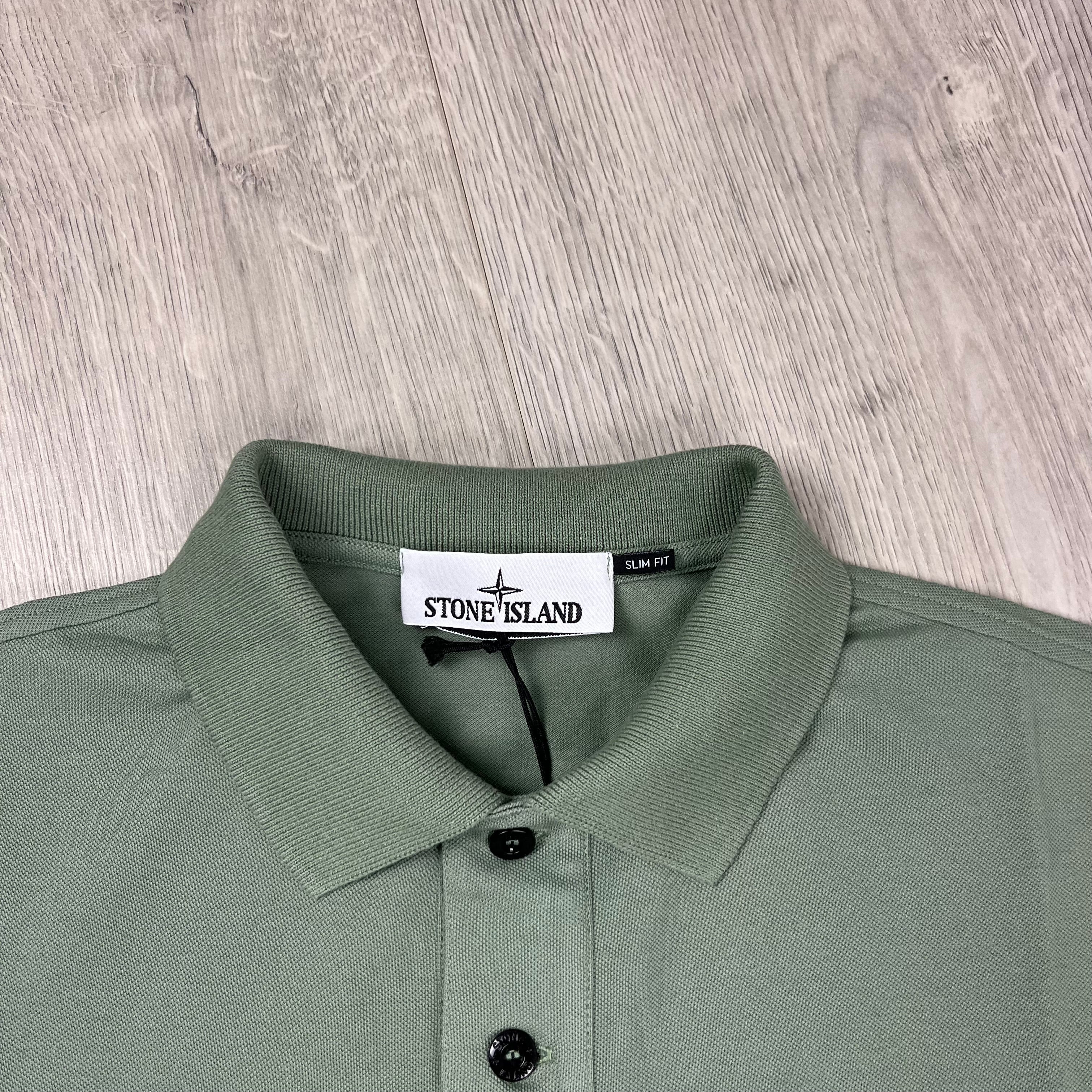 Stone Island Patch Polo Shirt - Sage Ironleague