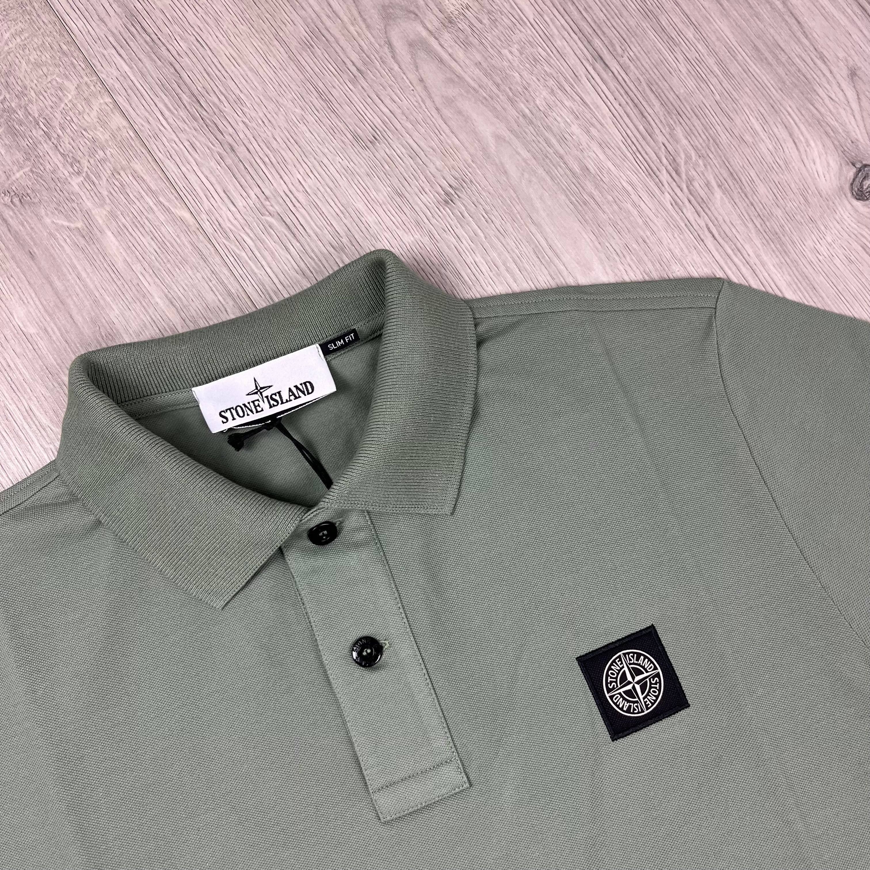 Stone Island Patch Polo Shirt - Sage Ironleague