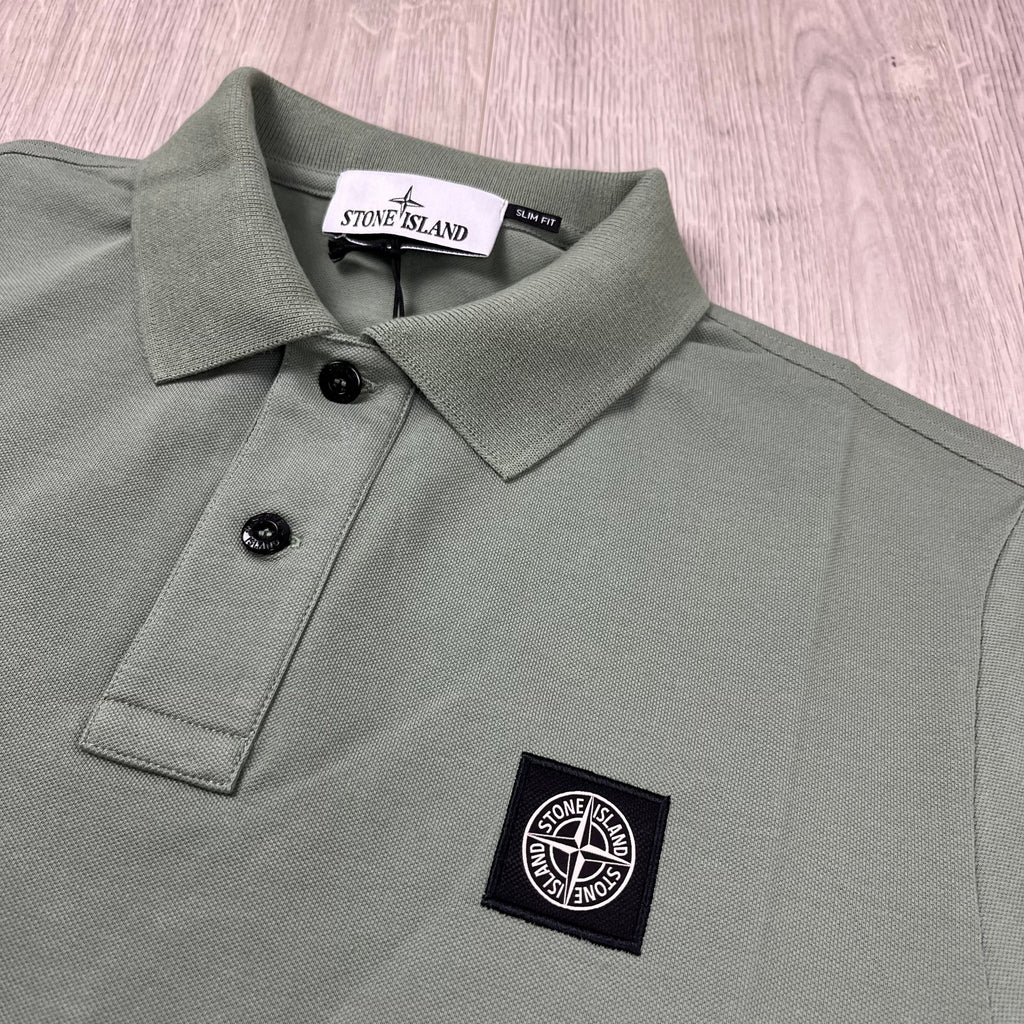 Stone Island Patch Polo Shirt - Sage Ironleague