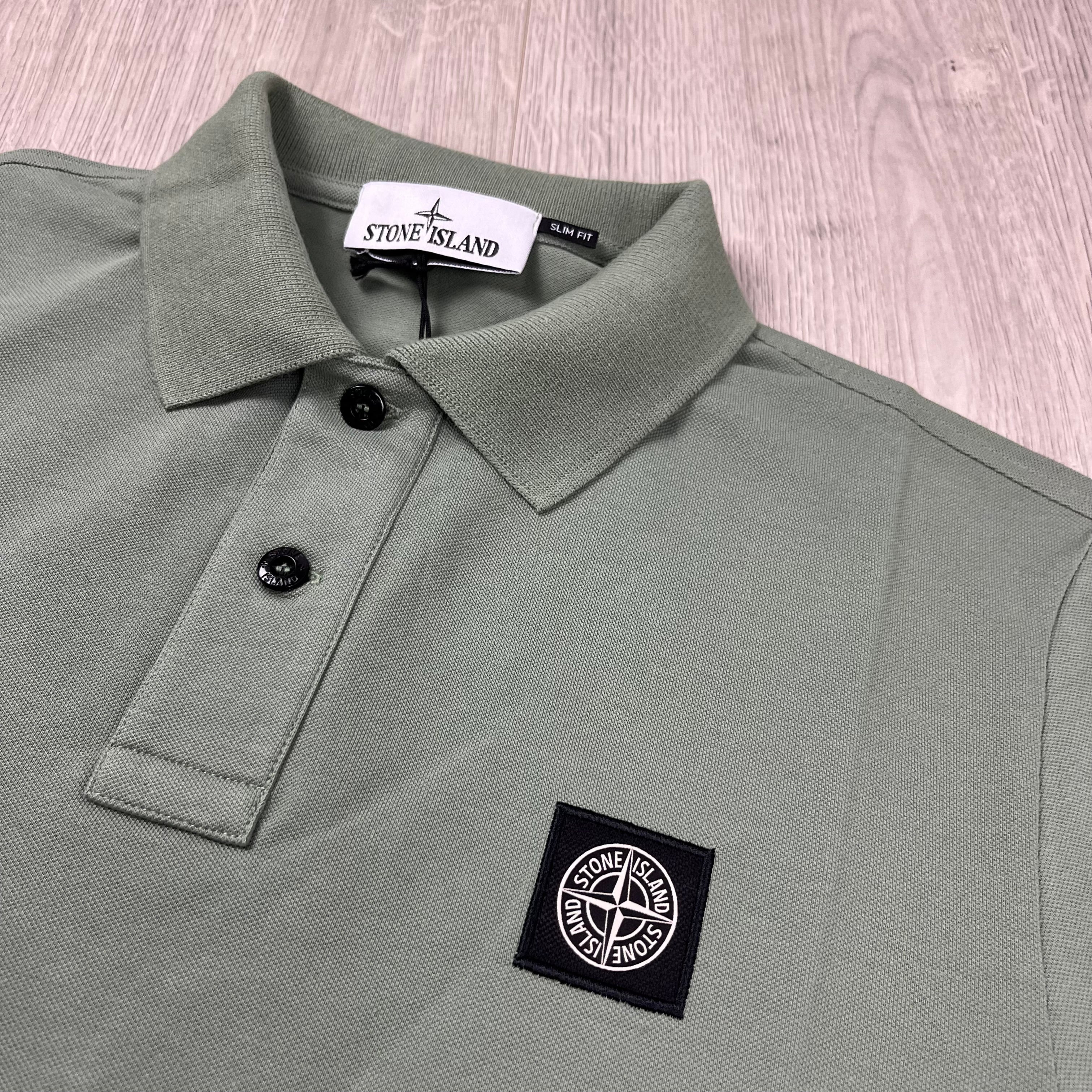 Stone Island Patch Polo Shirt - Sage Ironleague
