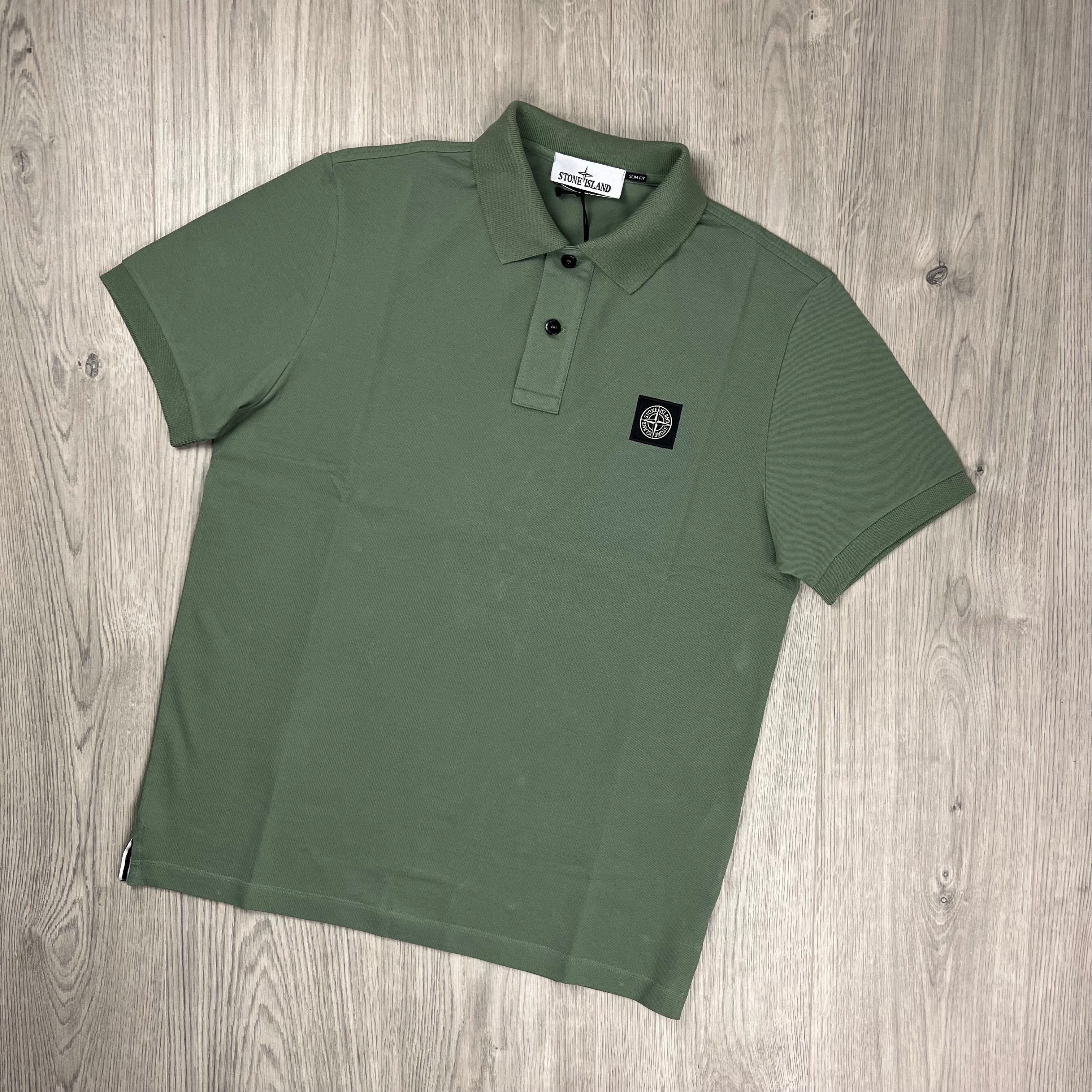 Stone Island Patch Polo Shirt - Sage Ironleague
