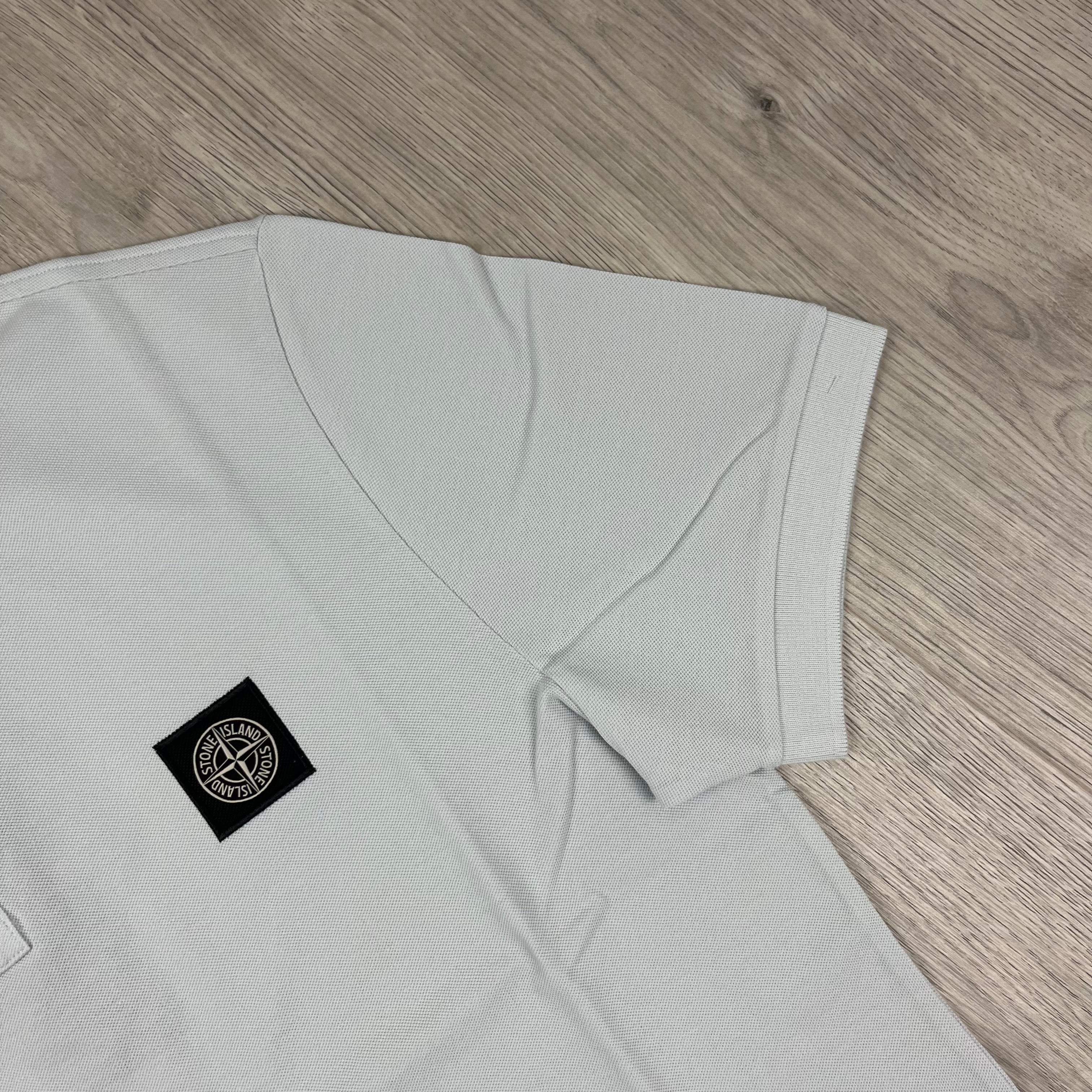 Stone Island Patch Polo Shirt - Sky Blue Ironleague