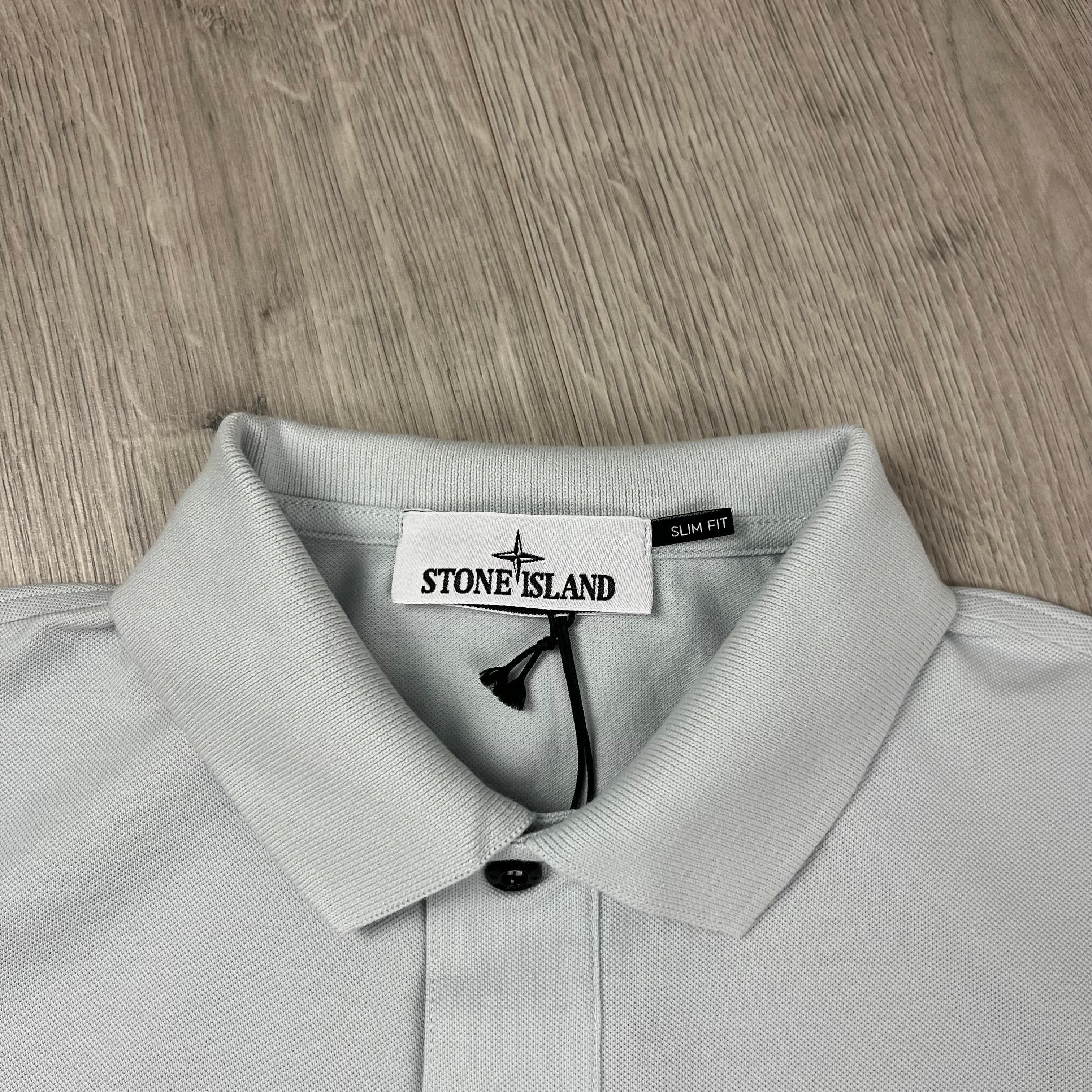 Stone Island Patch Polo Shirt - Sky Blue Ironleague