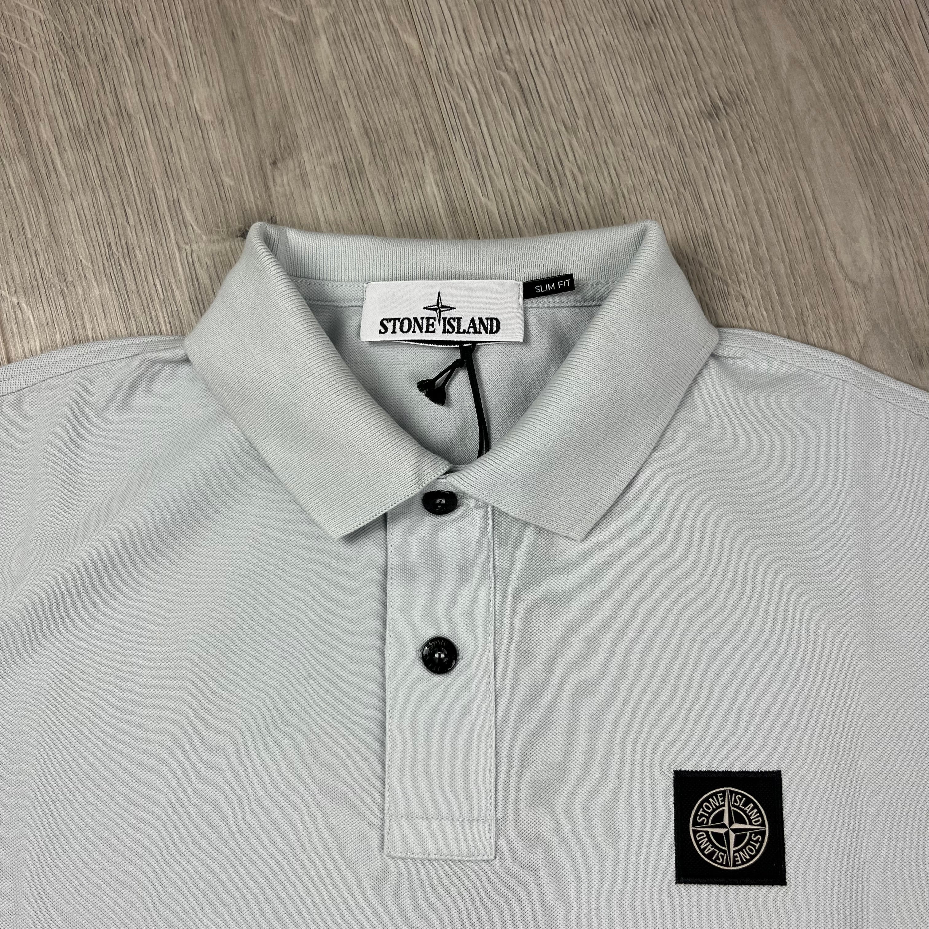 Stone Island Patch Polo Shirt - Sky Blue Ironleague