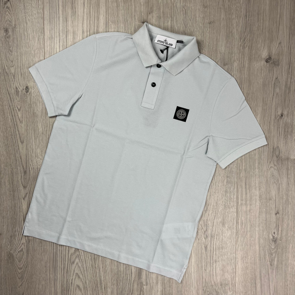 Stone Island Patch Polo Shirt - Sky Blue Ironleague