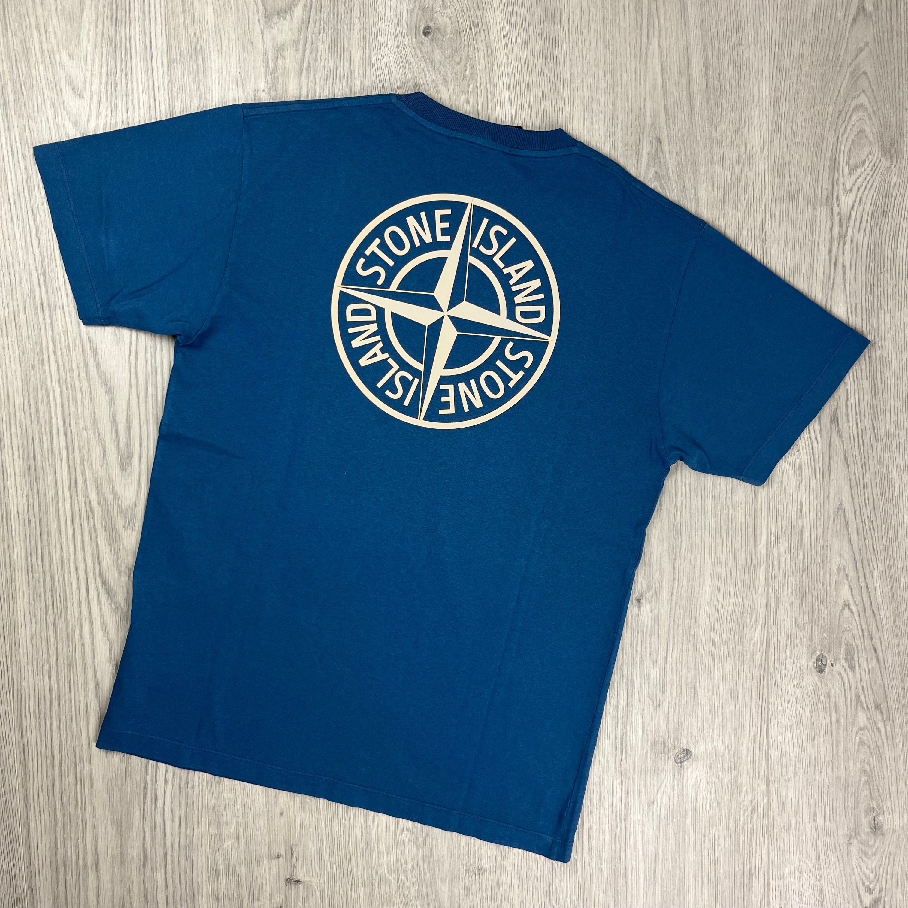 Stone Island Printed T-Shirt - Avio Blue Ironleague