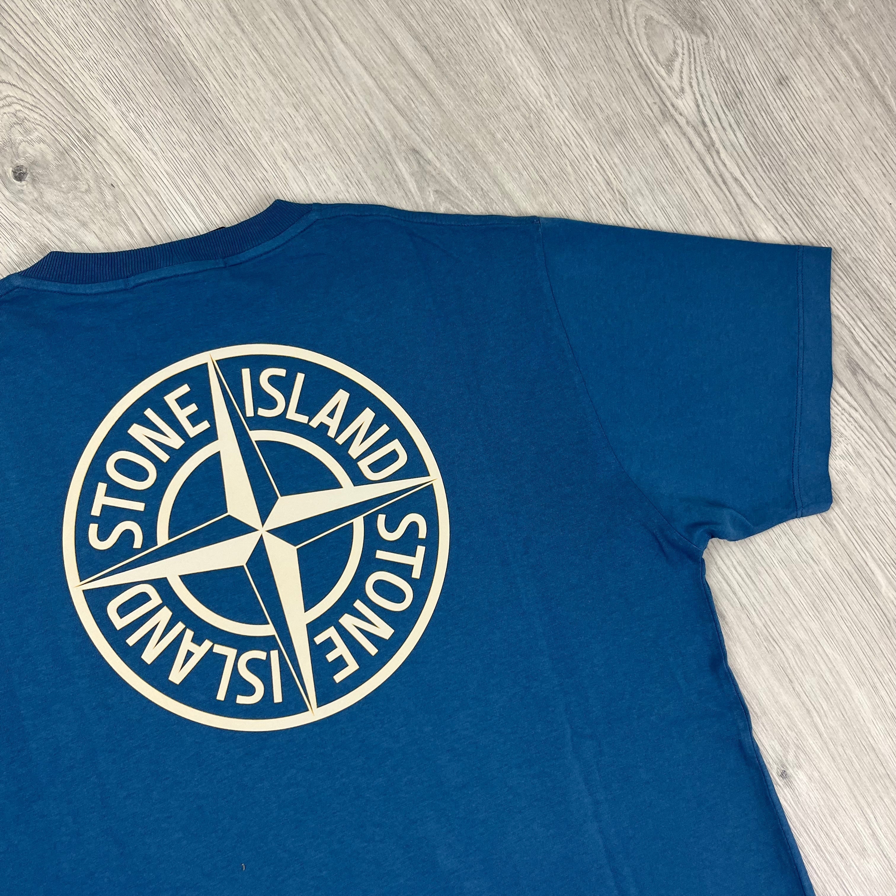 Stone Island Printed T-Shirt - Avio Blue Ironleague
