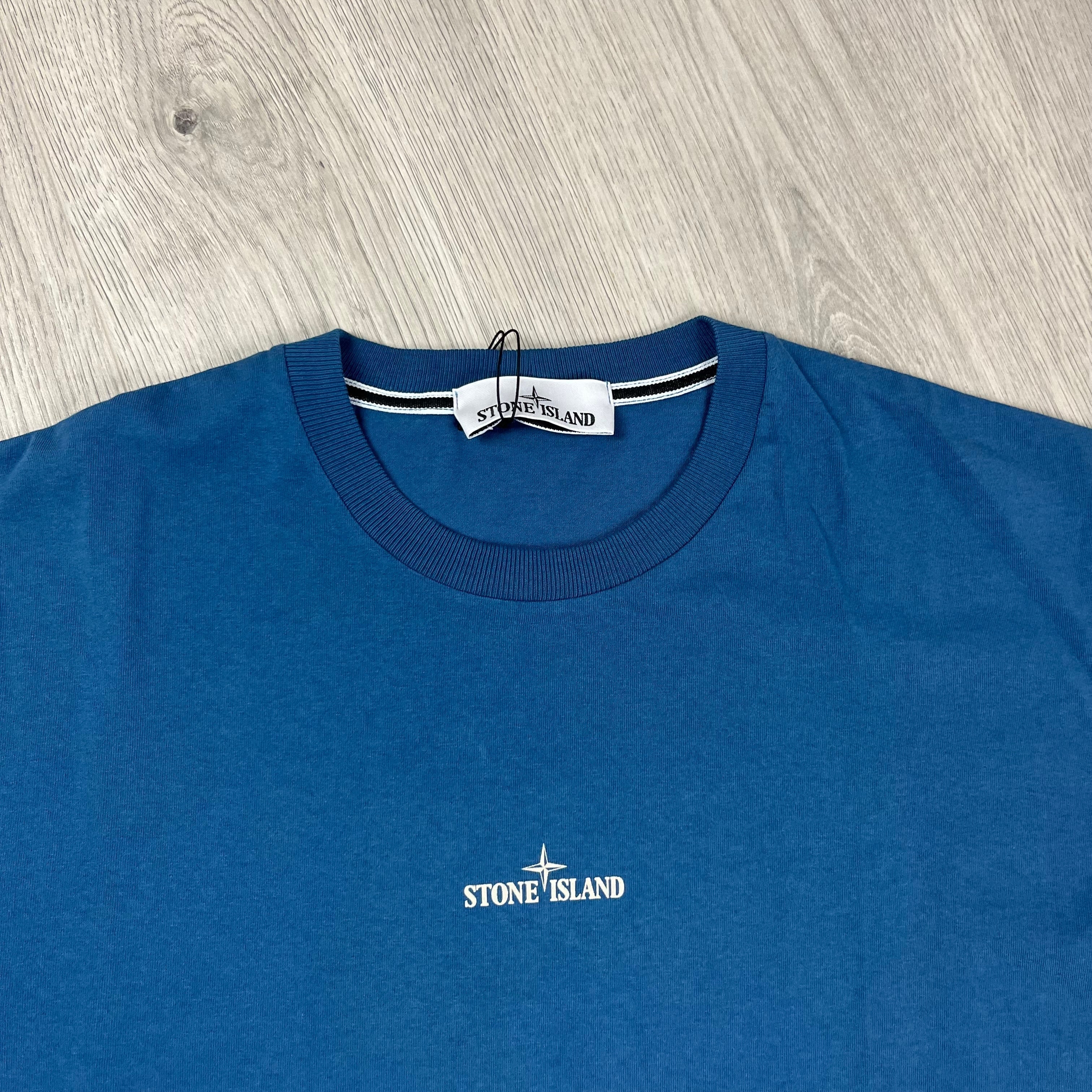 Stone Island Printed T-Shirt - Avio Blue Ironleague