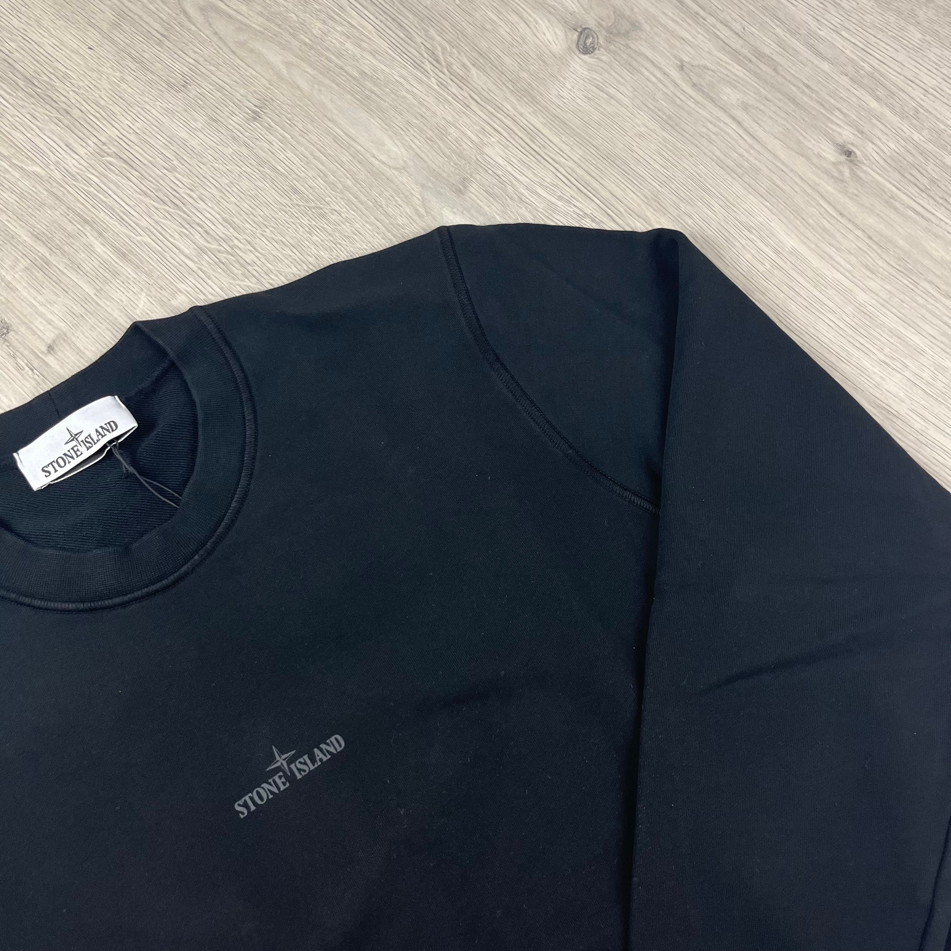 Stone Island Reflective Sweatshirt - Black Ironleague
