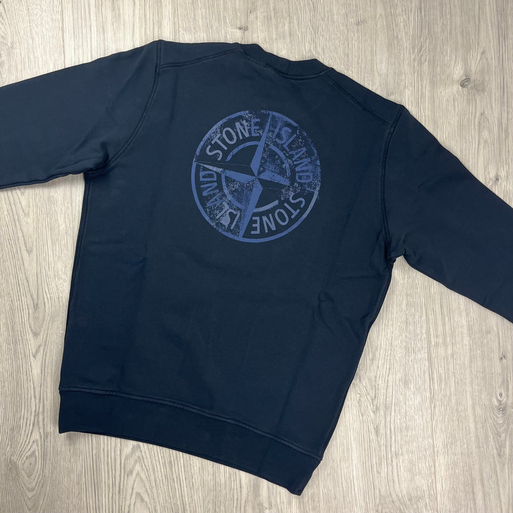 Stone Island Reflective Sweatshirt - Navy Ironleague