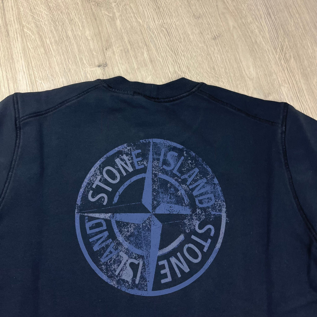Stone Island Reflective Sweatshirt - Navy Ironleague
