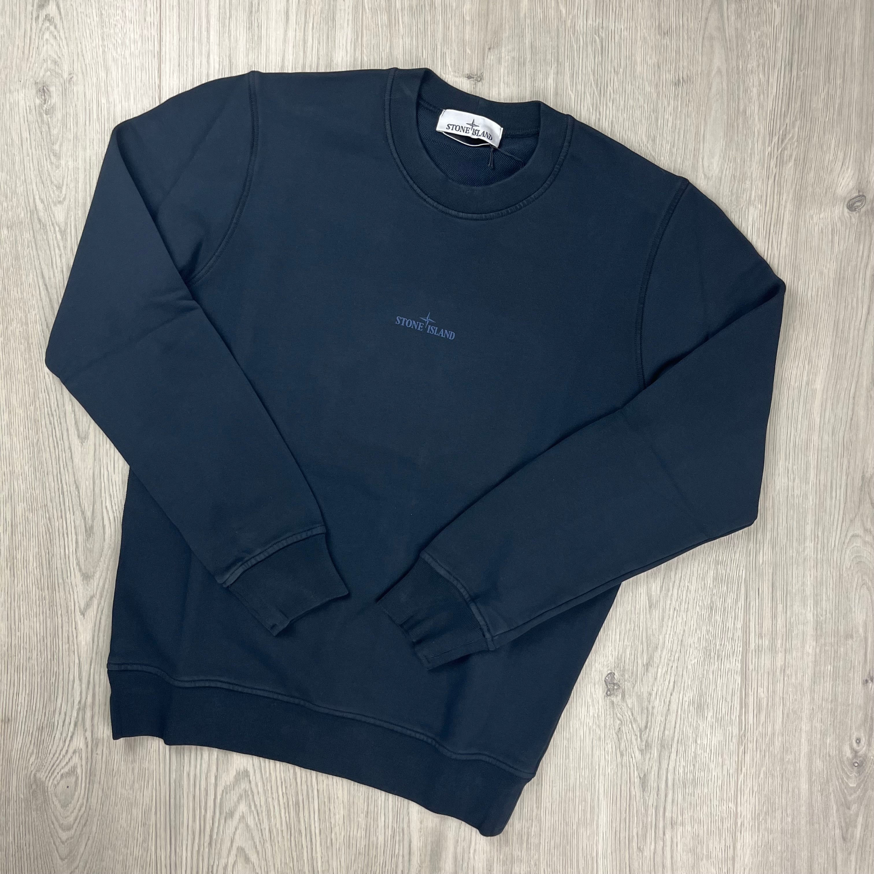 Stone Island Reflective Sweatshirt - Navy Ironleague