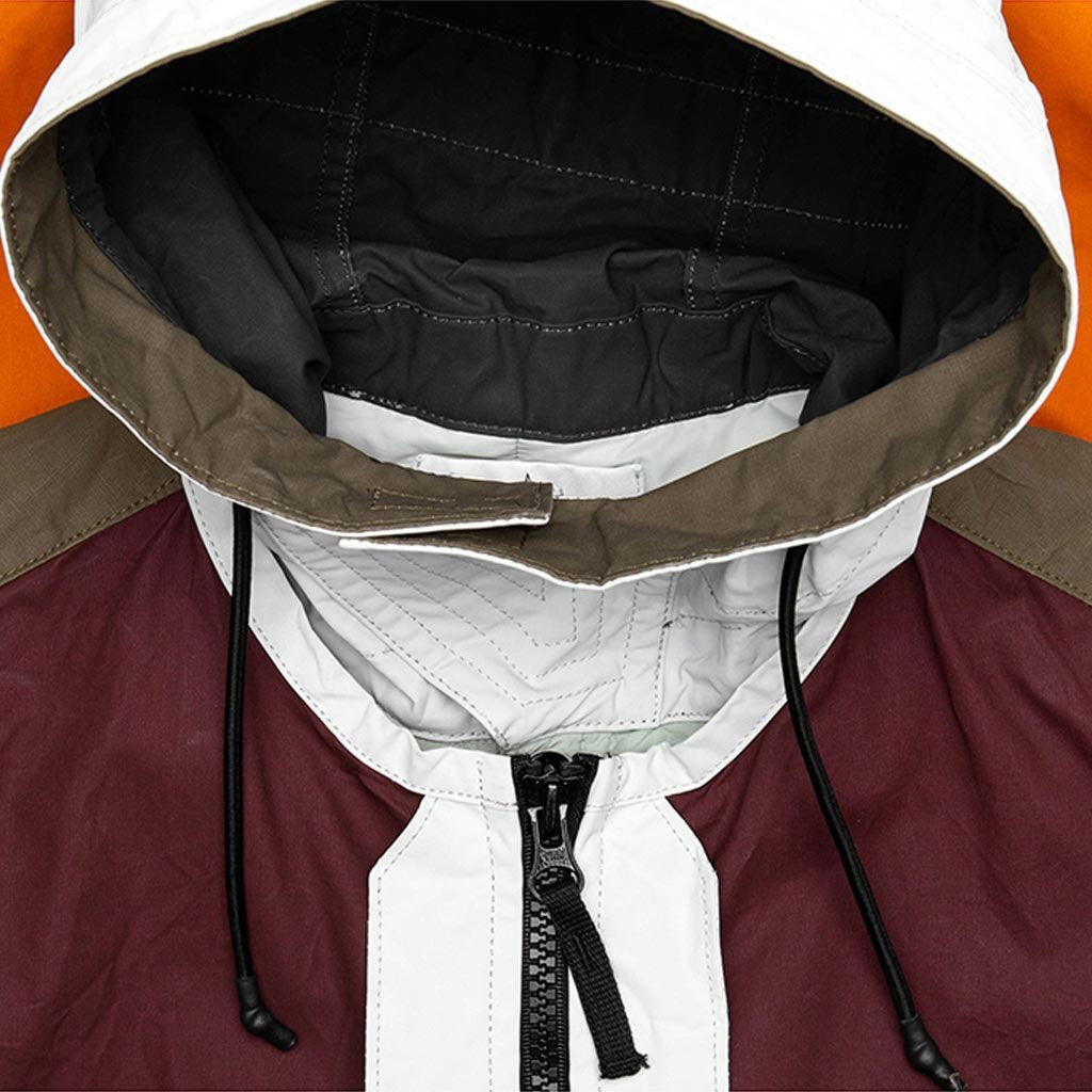 Stone Island Tela Placcatta Bicolore Hooded Field Jacket - Orange