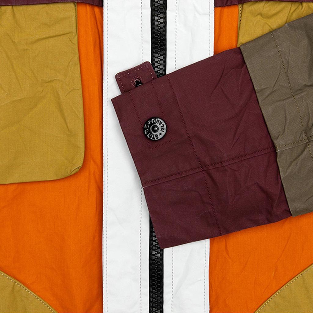 Stone Island Tela Placcatta Bicolore Hooded Field Jacket - Orange