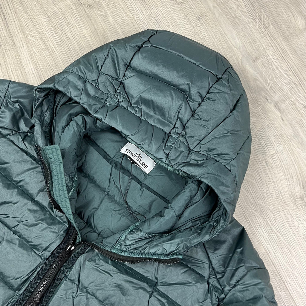 Stone Island Woven Down Jacket - Green Ironleague