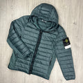 Stone Island Woven Down Jacket - Green Ironleague