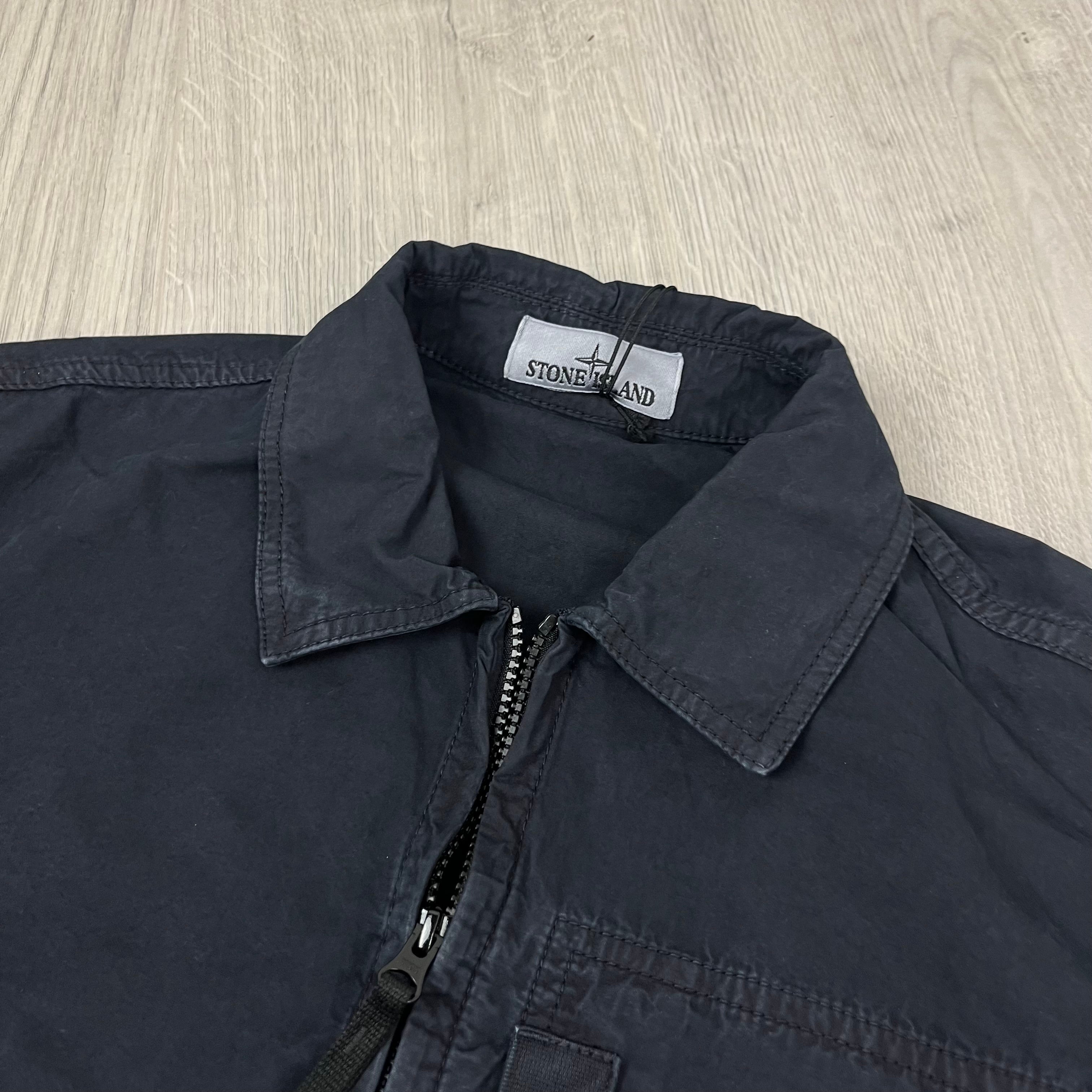 Stone Island Zip Overshirt - Navy Ironleague