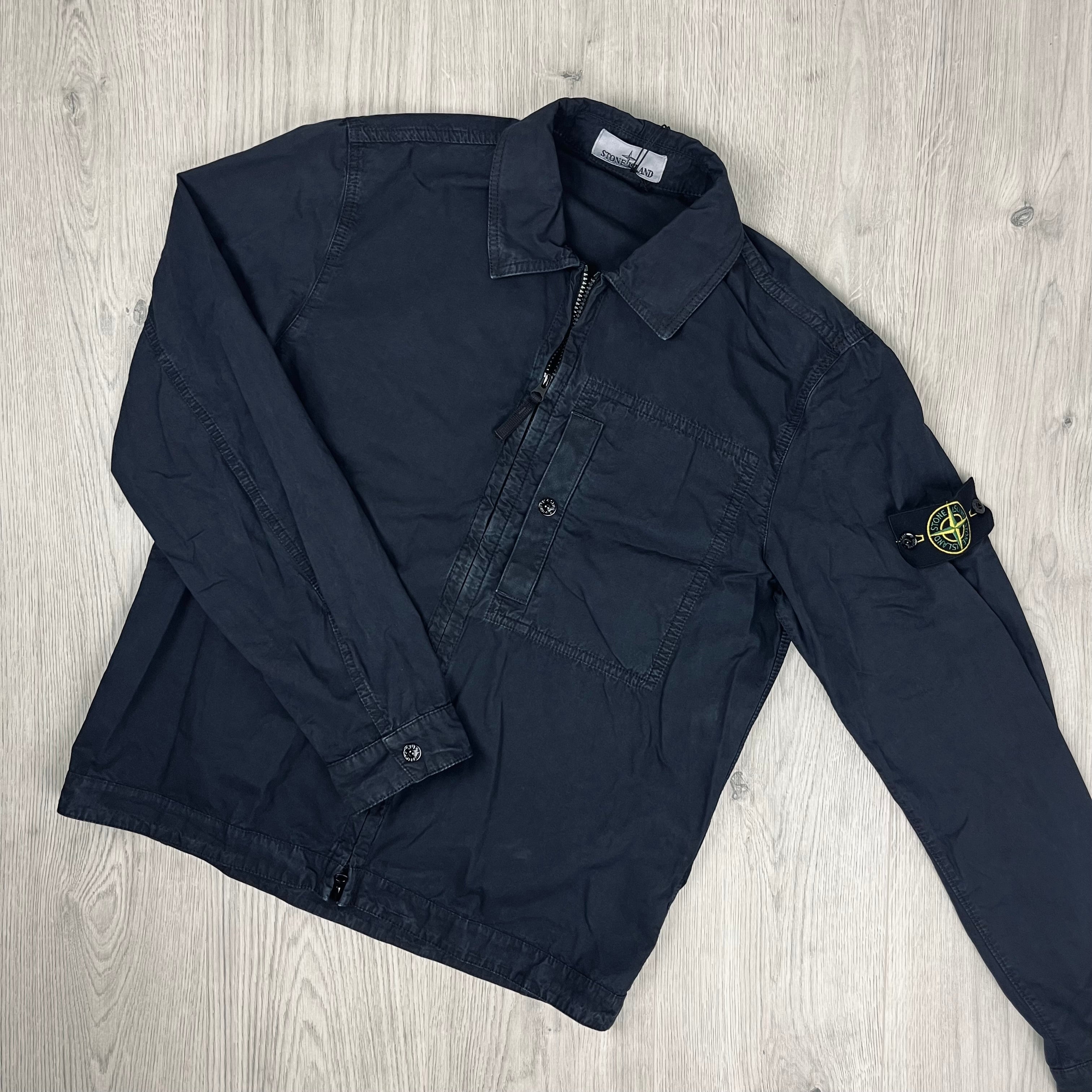 Stone Island Zip Overshirt - Navy Ironleague