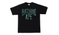BAPE Layered Line Camo NYC Logo Tee Black / Green 1J80 110 030 BLACK GREEN