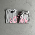 Syna T-Shirt & Shorts Set - Grey/Pink Ironleague
