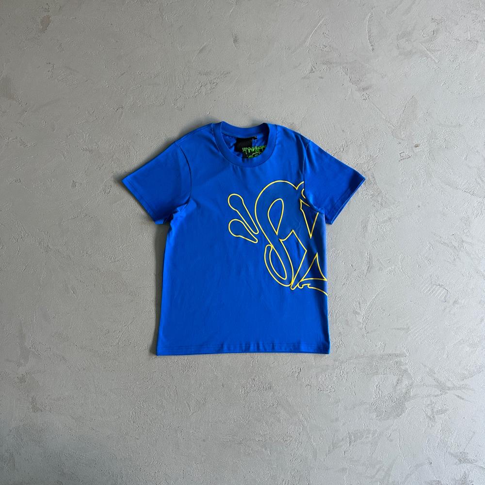 Syna T-Shirt & Short Set - Blue/Yellow Ironleague