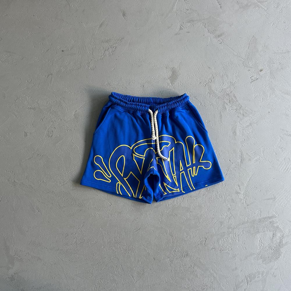 Syna T-Shirt & Short Set - Blue/Yellow Ironleague