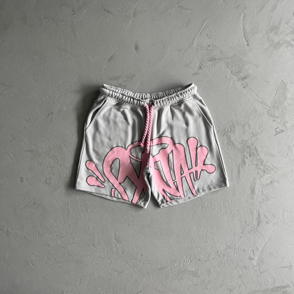Syna T-Shirt & Shorts Set - Grey/Pink Ironleague