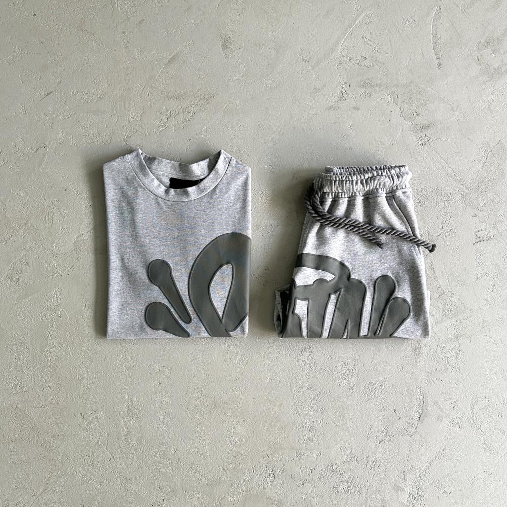 Syna T-Shirt & Shorts Set - Grey Ironleague