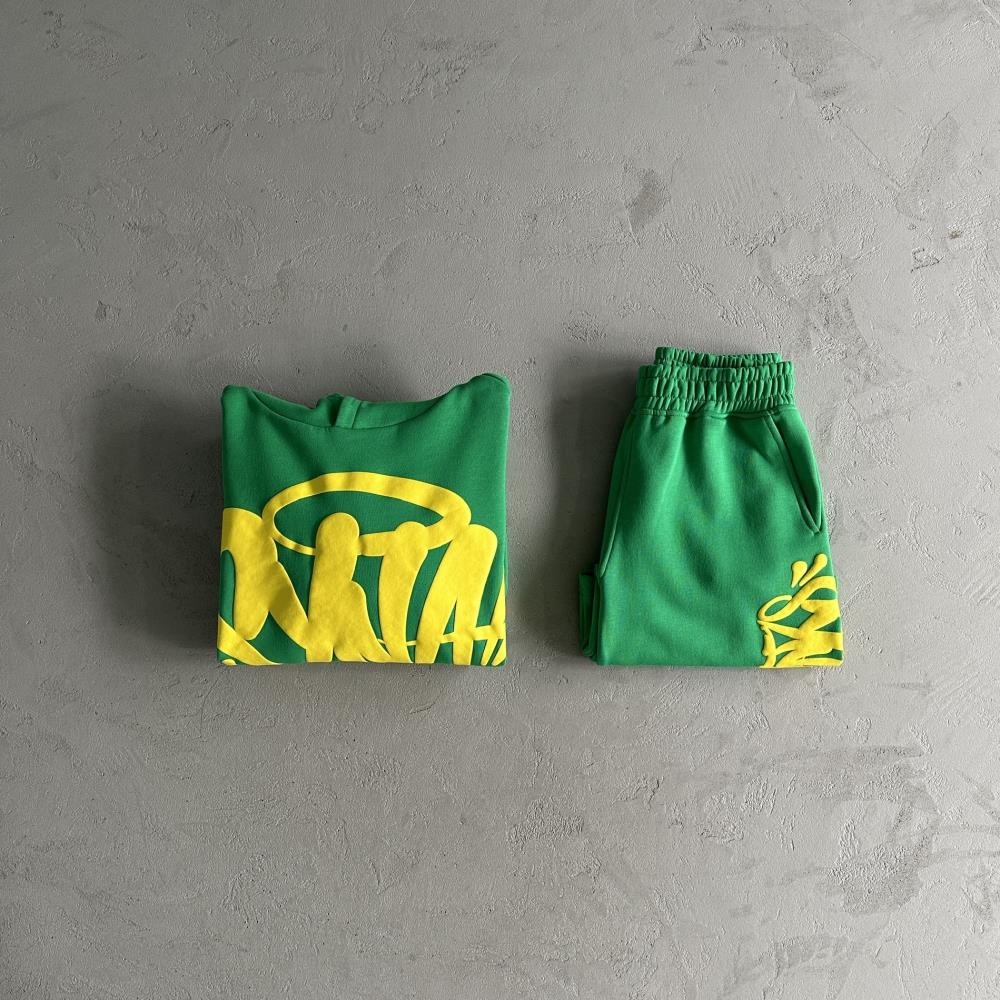 Syna Hoodie & Short Set - Green/Yellow Ironleague