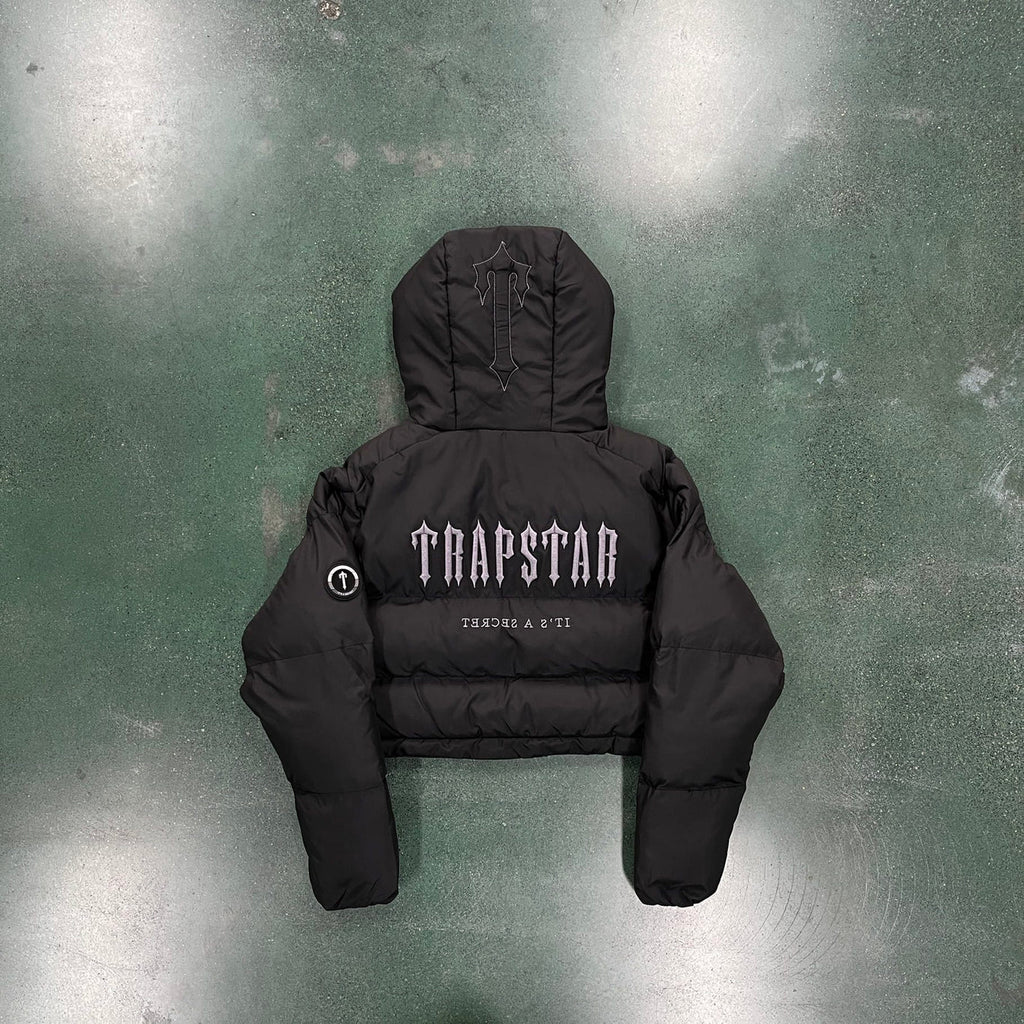 Trapstar Women's Decoded Hooded Puffer 2.0 Jacket - Black Ironleague