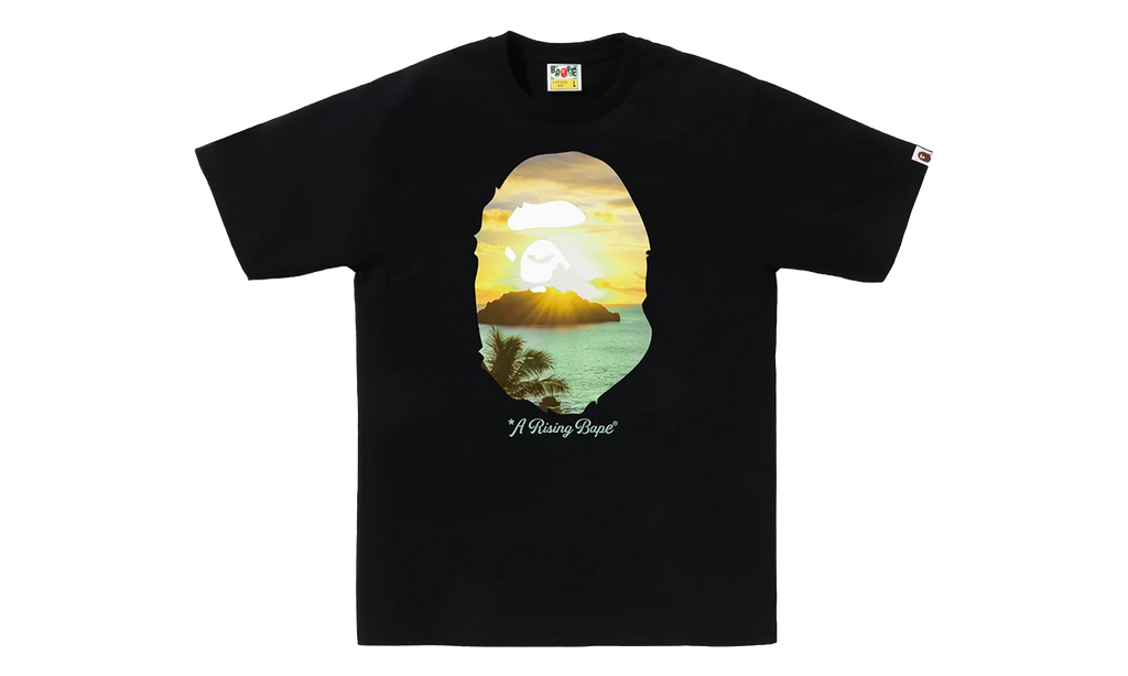 BAPE A Rising Bape Photo Tee Black 1K30 110 048 BLACK