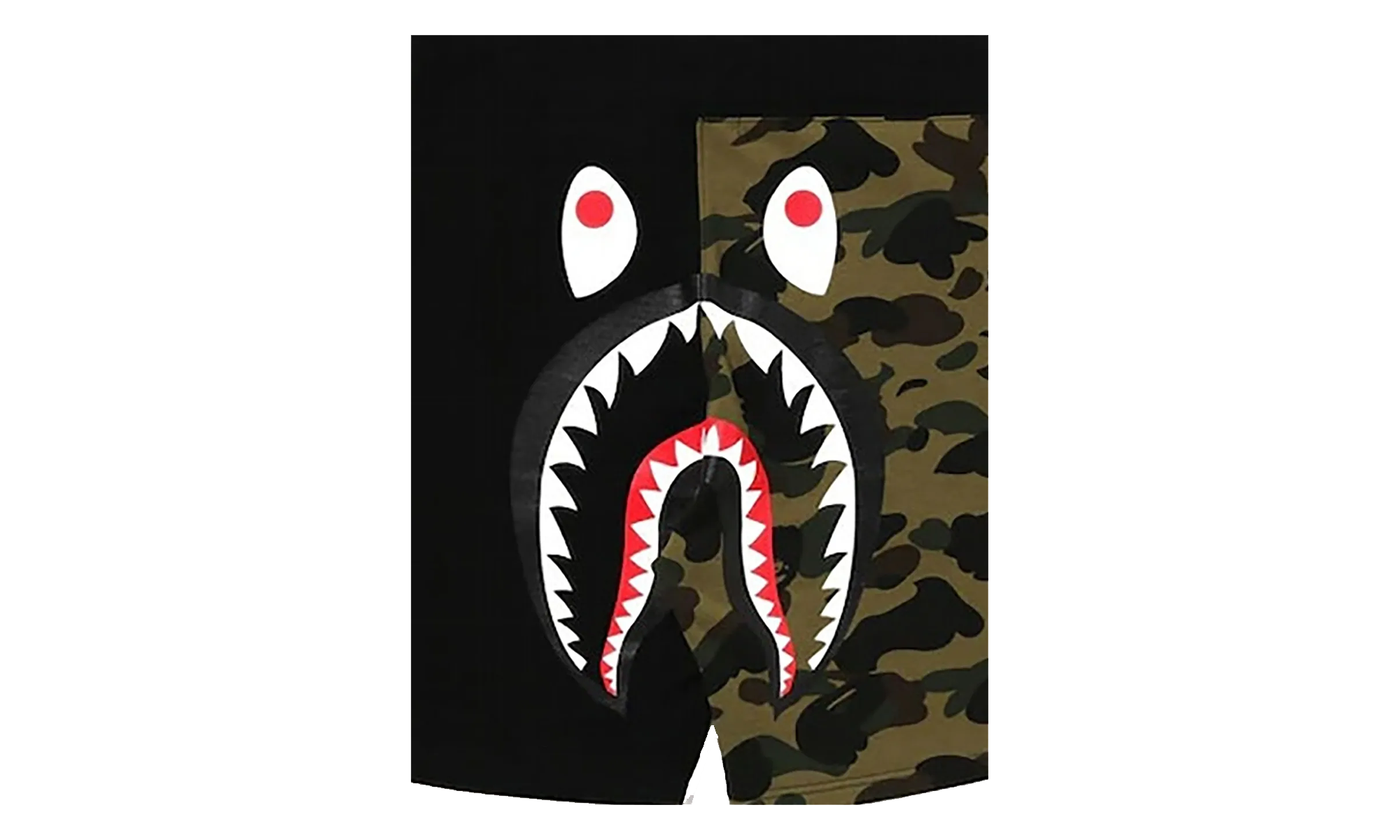 BAPE 1st Camo Back Shark Sweatshorts Black 1I20 153 004 BLACK