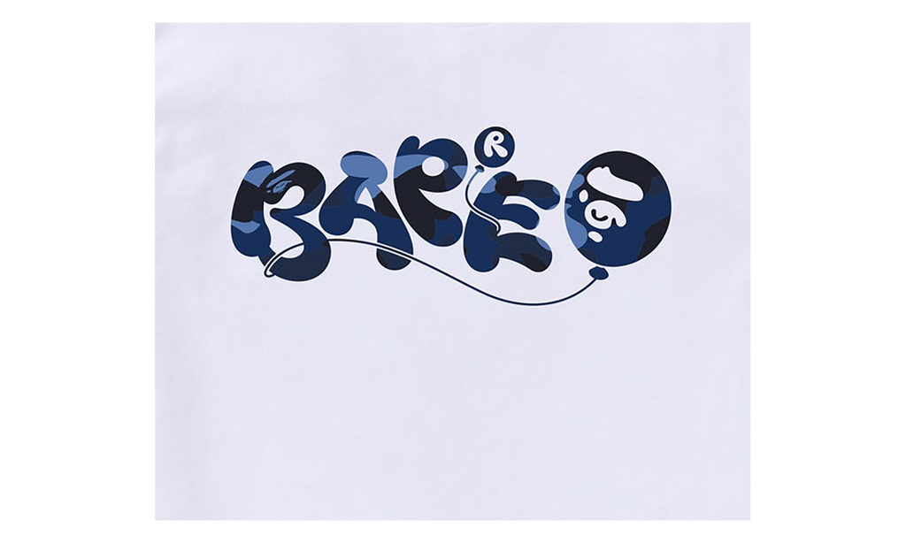 BAPE Color Camo Balloon Tee White / Navy 1L80 110 020 WHT