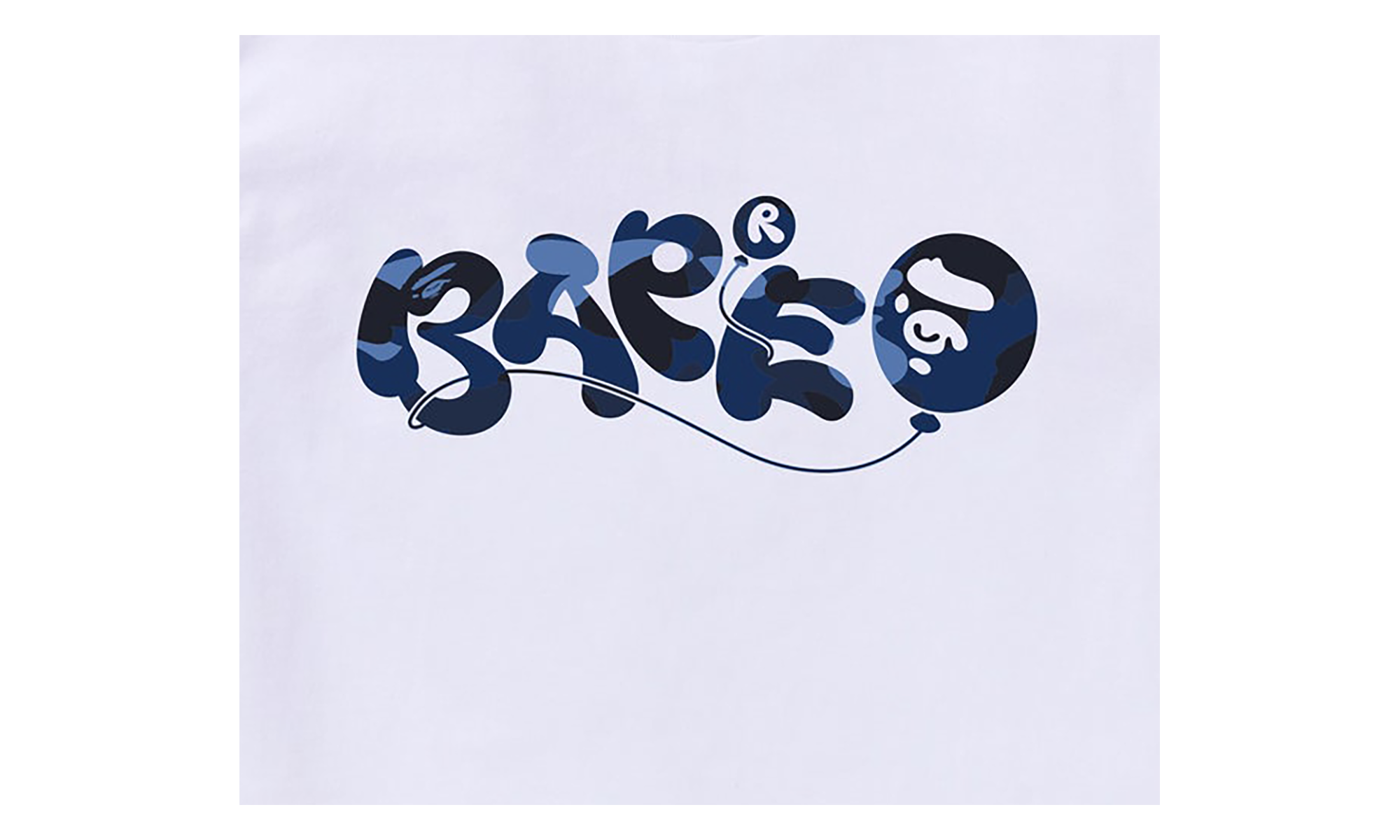 BAPE Color Camo Balloon Tee White / Navy 1L80 110 020 WHT