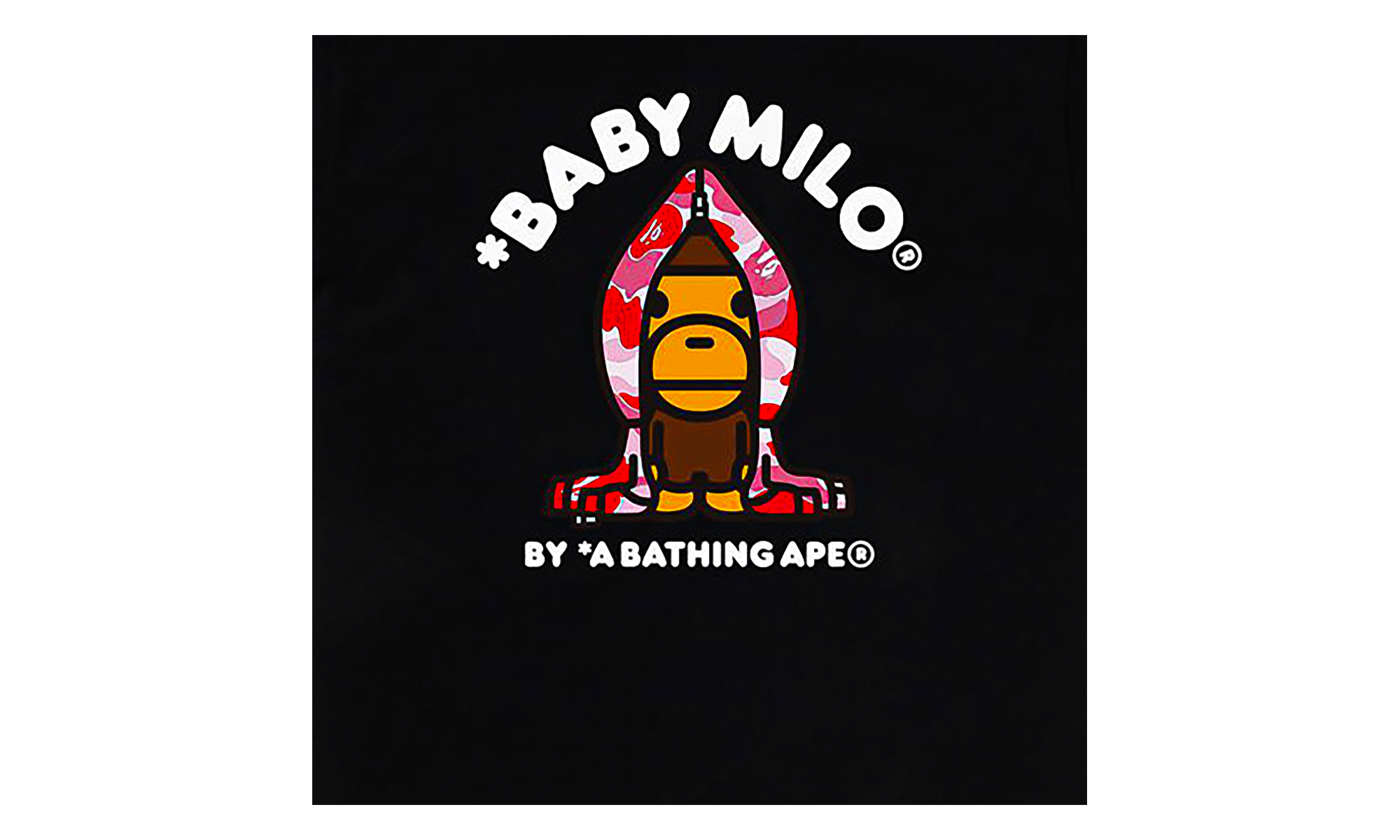 BAPE ABC Camo Milo Hoodie SS Tee Black/Pink Camo 0ZXTEMX00510Q BKT