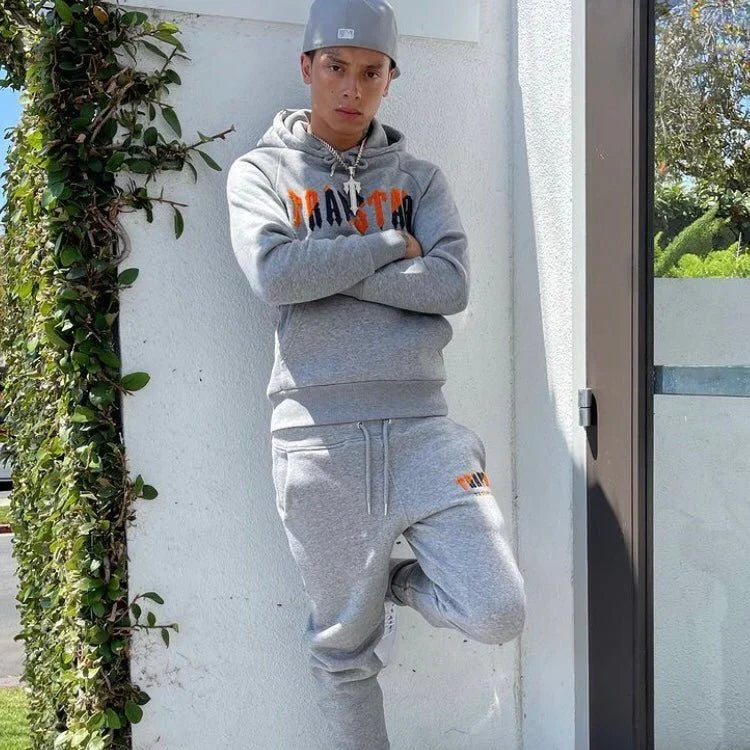 Trapstar Chenille Decoded Revolution Tracksuit - Grey/Black Ironleague