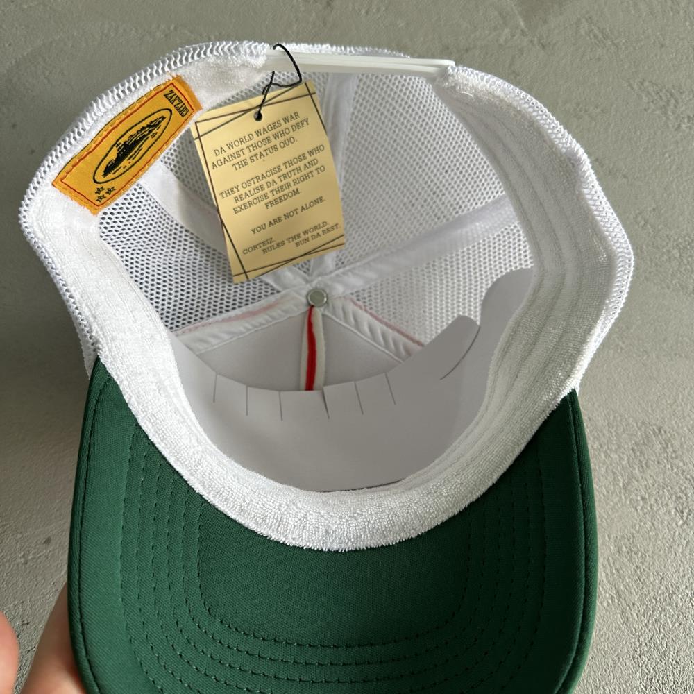 Corteiz Trucker Cap - Green/Red/White Ironleague