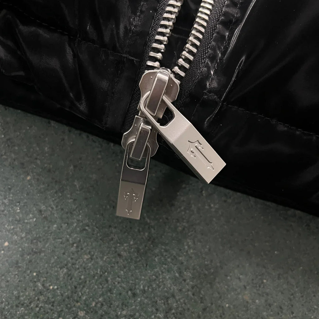 Trapstar Irongate T Shiny Puffer Jacket - Black Ironleague