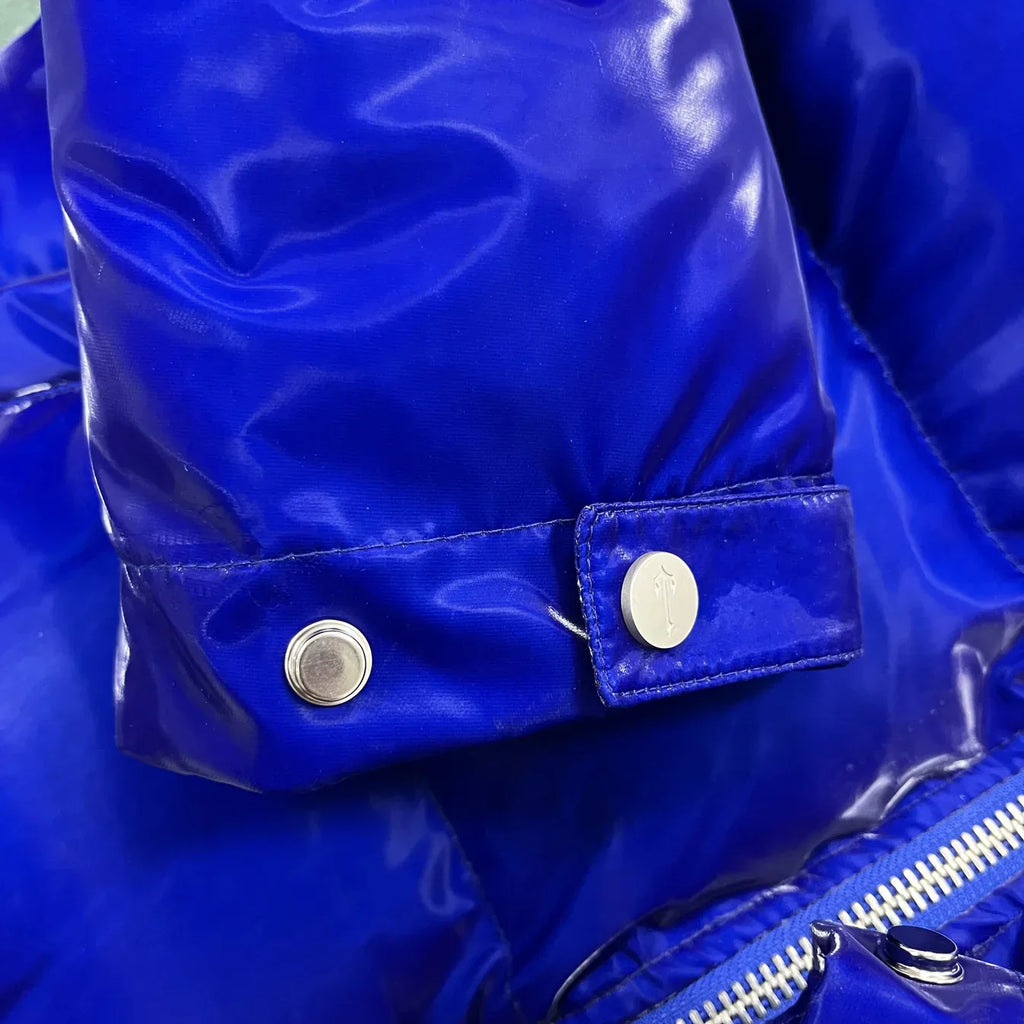 Trapstar Irongate T Shiny Puffer Jacket - Blue Ironleague